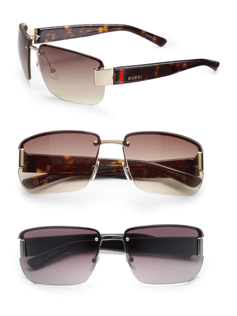 vintage gucci rimless sunglasses|gucci rimless sunglasses men's.